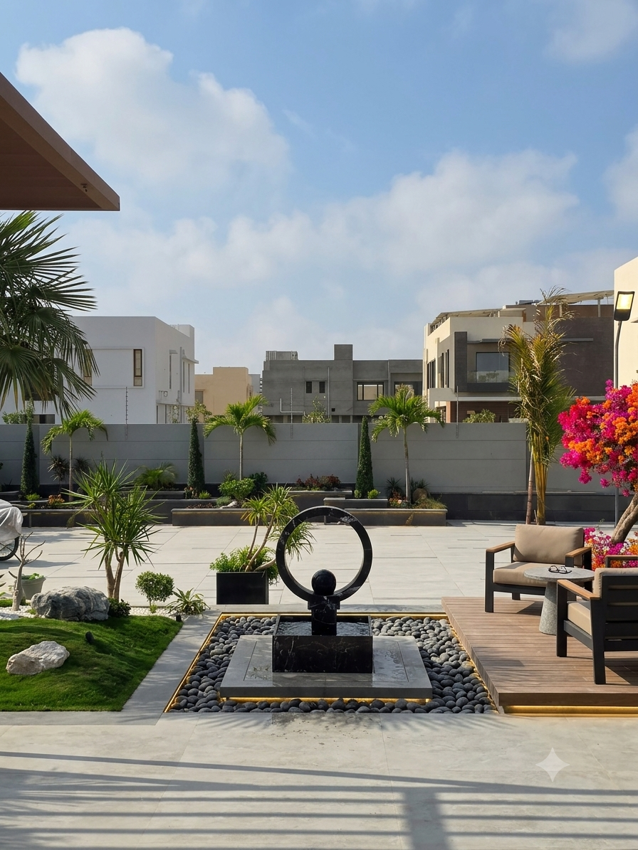 Double ring zen fountain